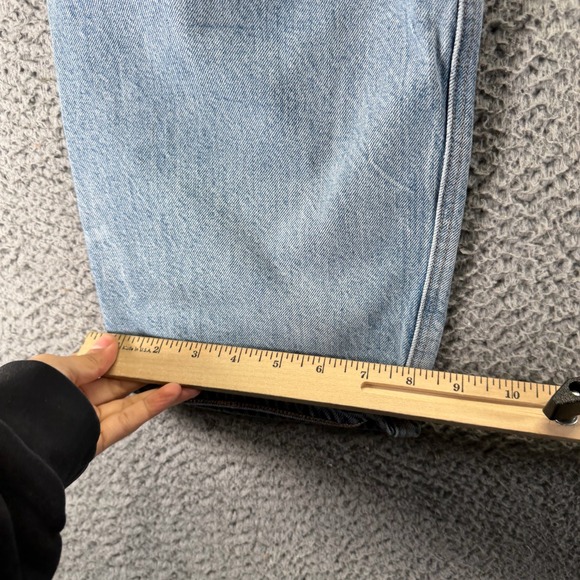 American Eagle Outfitters Real Goods Jeans Womens 10 Blue Denim Straight Baggy - Picture 11 of 12